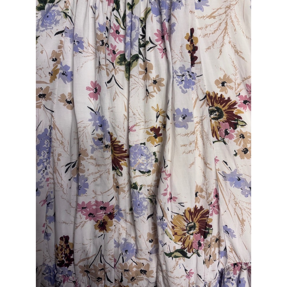 Anthropologie Floral Tiered Cap-Sleeve Midi Dress - SIZE XS Petite - Picture 15 of 16